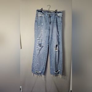 Fashion Nova Tall Only Angel Crossover Straight Leg Jeans Size 15 NWT